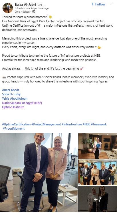 National Bank of Egypt (NBE) social media post