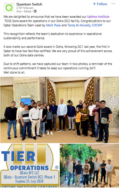 Quantum Switch social media post