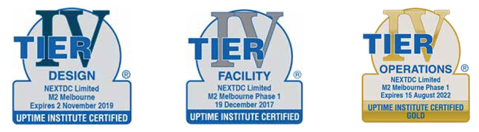 NEXTDC M2 Data Center Tier Certifications