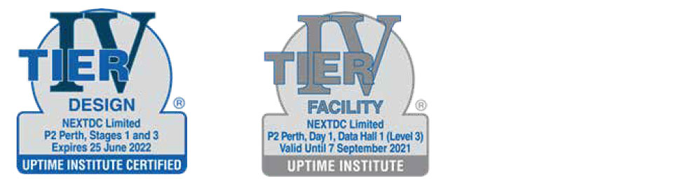 NEXTDC P2 Data Center Tier Certifications