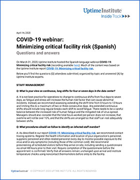 COVID-19 webinar: Minimizing critical facility risk - Q&A part 2