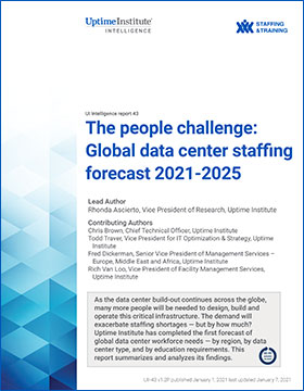 The people challenge: Global data center staffing forecast 2021-2025