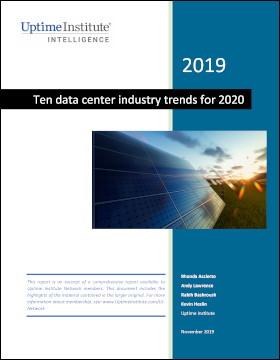 Report: Ten Data Center Industry Trends for 2020